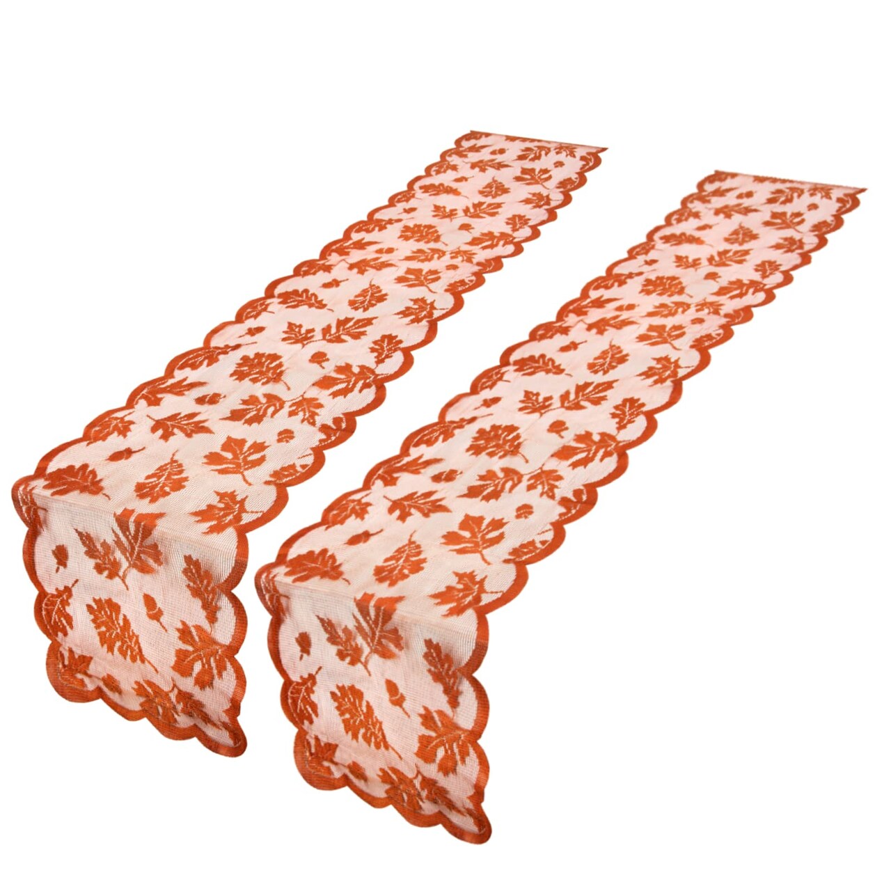 2 Pack Thanksgiving Table Runner, Fall Table Runner Decor for Home with Maple Leaves Lace Thanksgiving Runner for Table Decoration(13 x 72 inches)